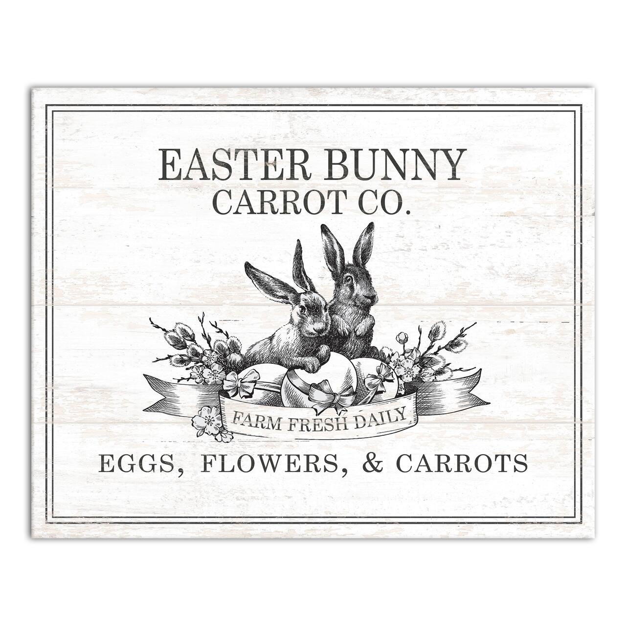 Easter Bunny Carrot Farm 2 16" x 20" Canvas Wall Art